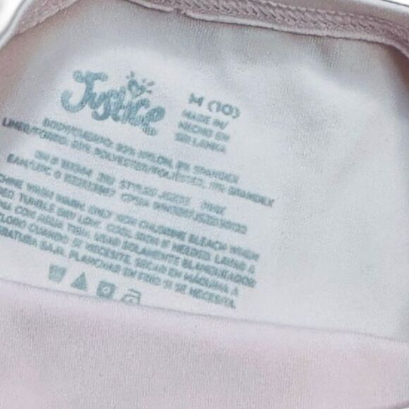 Justice Girl’s Light Pink Leotard Keyhole Back Dance Gymnastics Size M (10) - Picture 4 of 5